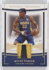 2020-21 Panini National Treasures Material Prime 15/25 Myles Turner #MTR-MTU 7y2