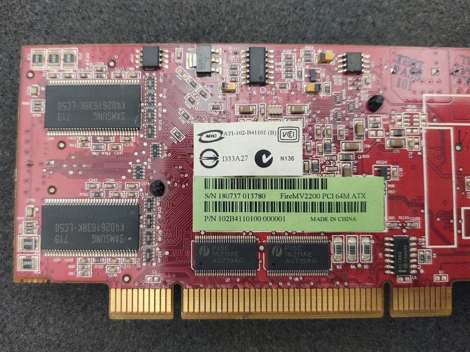 Ati 109-a53631-00 firemv2200 pci 64m atx video card 102A5360200 DMS-59 - Image 4 of 4
