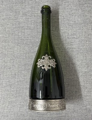 Segura Viudas Brut Reserva Heredad Cava Wine Bottle w/ Pewter Crest ~ EMPTY