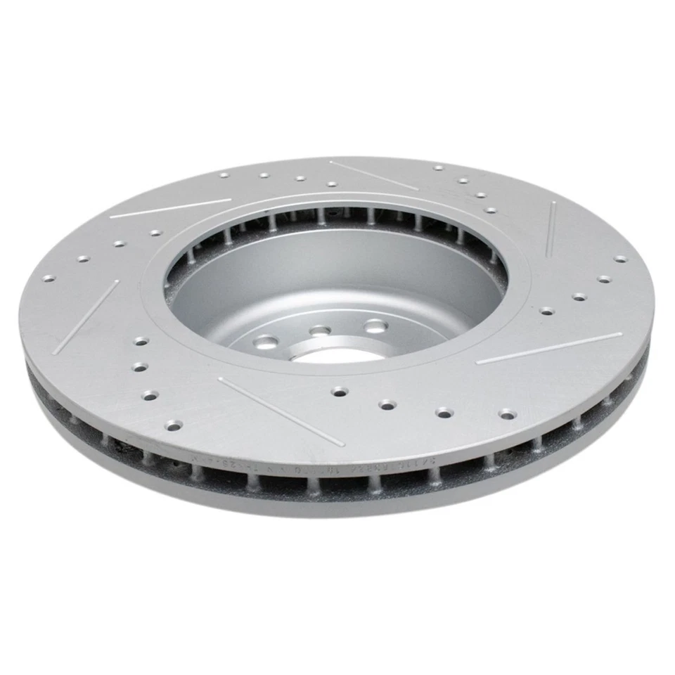 Kit de par dianteiro de rotor de freio Performance perfurado e entalhado revestido em G - Imagem 3 de 4