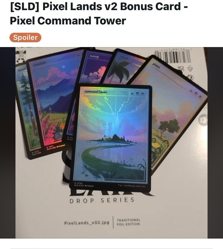 MTG✨COMMAND TOWER Full Art FOIL✨SLD PixelLands_v 02 PSA 9