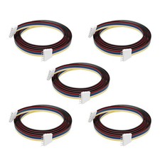 5pcs 22AWG 6 Pin JST Male Female Plug LED Connector 1.64ft 0.5m Wire