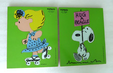 2 Vintage 1958 Playskool Schulz Peanuts Lucy  Snoopy Jigsaw Puzzle 11.5x9.5"