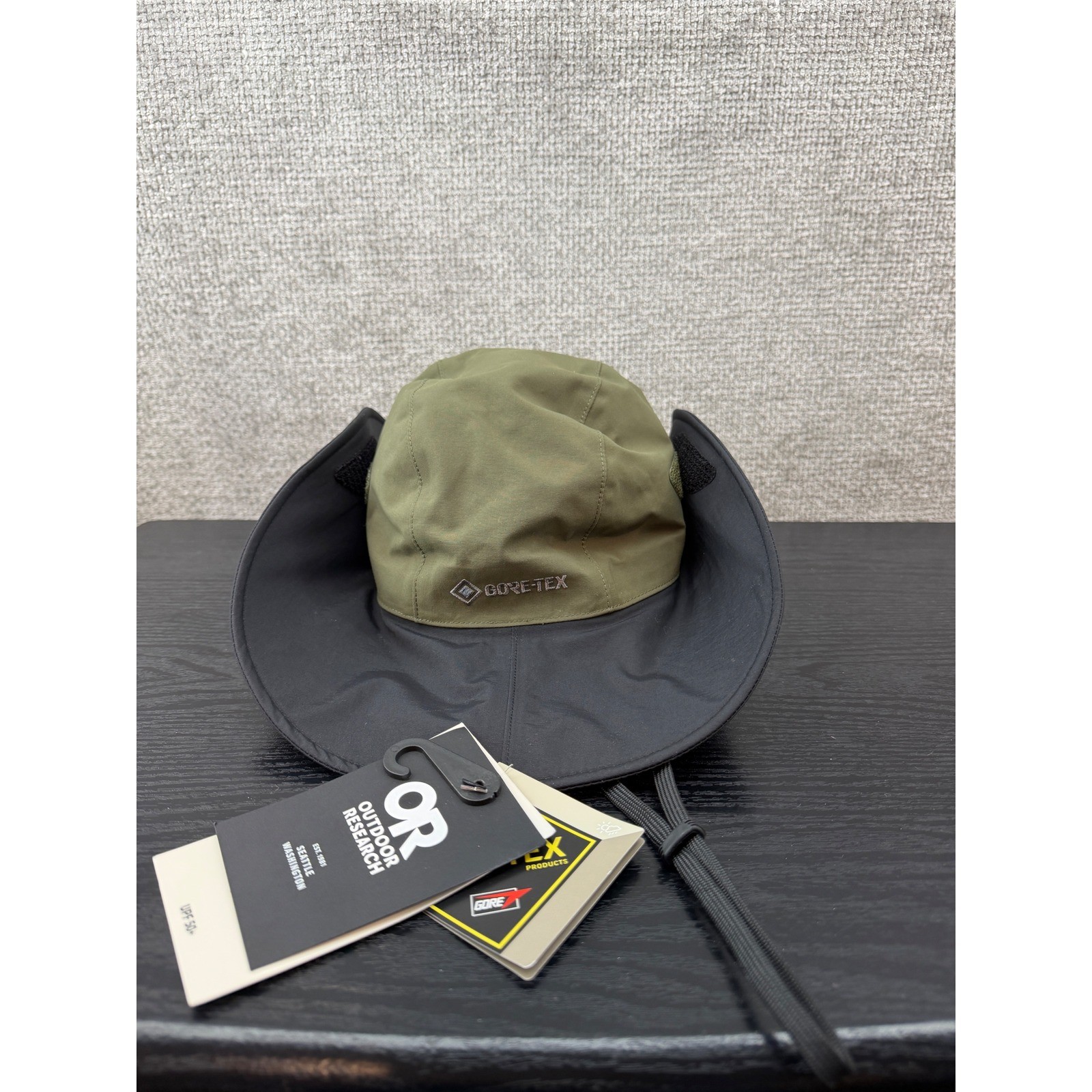 Outdoor Research Mens Med Seattle Rain Hat Gore-Tex Fatigue 