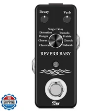 ISET Digital Reverb Guitar Pedal with 9 Modes Guitar Effect Pedal for Electri