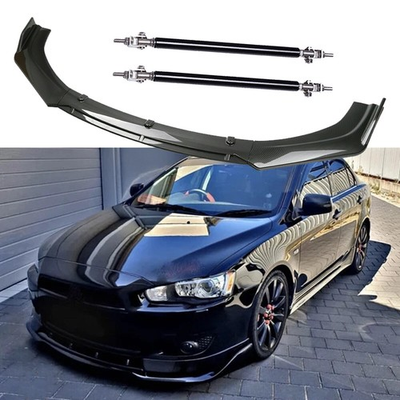 #ad #ad For Mitsubishi Lancer 2002 2017 Front Bumper Lip Splitter Spoiler Carbon Fiber $99.99