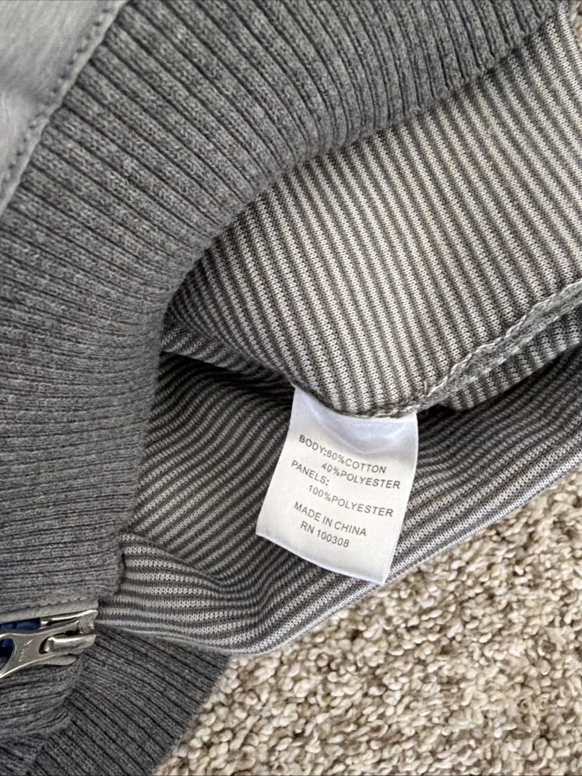 Peter Millar Crown Comfort Hybrid Full Zip Quilted Knit Jacket Gray XL - product detail image 7
