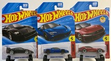 Hot Wheels Ferrari Lot of 3: SF90 Stradale, F40 Competizione, 12Cilindri W/Case