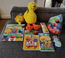 Sesame Street Birthday Party Supplies Lot - NEW Hat Loot Bags Candles Big Bird 
