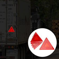 6 Pcs Red Safety Reflector Warning Sign, 6"X6" Slow Moving Vehicle Triangle S...