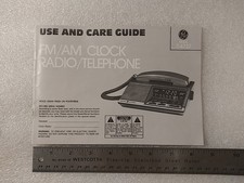 GE Phone Alarm Clock Radio Model 7-4737 Manual Use  Care Guide Vintage GREAT 