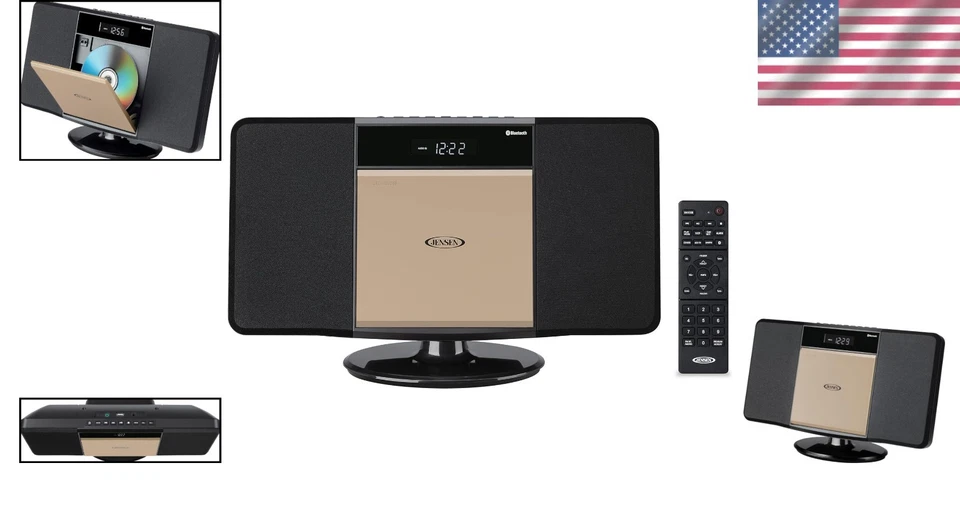 Vertical Loading CD Player & Bluetooth Streaming Music System in Champagne Gold - Image 2 of 4