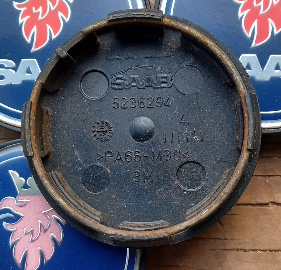 Saab 9-2X, 9-3, 9-5, 9-7X, 中心盖 4 件套, 1999-2012, p/n 5236294 蓝色 — 第 3/3 张图片