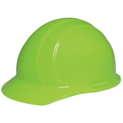 Hard Hat, Americana, Polyethylene, 4 Point Pinlock, Type 1, Class E, Hi-Vis Lime