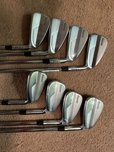 Ping i525 irons/Black Dot/4-UW 8 clubs/Power-loft AWT Rflex steel New in box