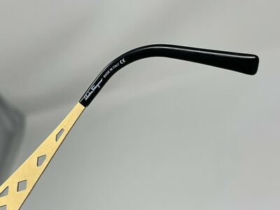 SALVATORE FERRAGAMO VINTAGE SUNGLASSES Black Gold 62 [] 18  display picture 3
