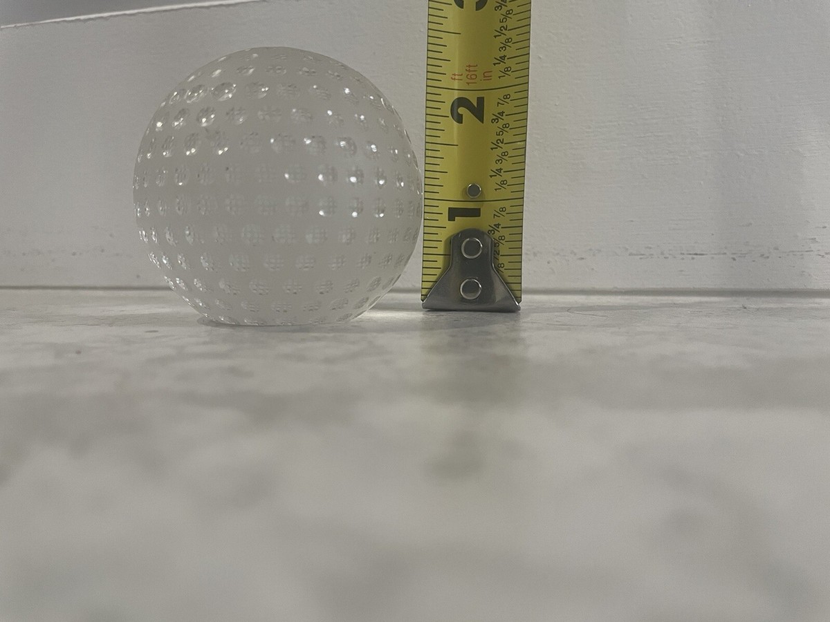 Tiffany & Co Clear/Frosted Crystal Golf Ball Paperweight- No
