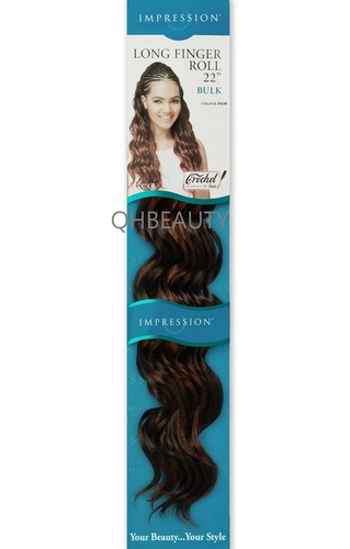 IMPRESSION SYNTHETIC HAIR EXTENSION CROCHET CURLY BRAID - LONG FINGER ROLL 22 - 第 12/19 張圖片