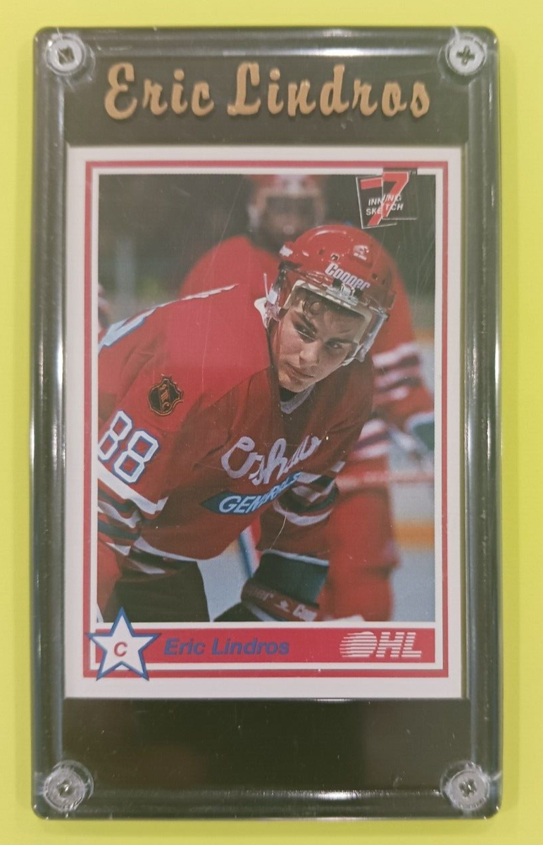 1990 7th INNING SKETCH ERIC LINDROS VINTAGE OSHAWA GENERALS OHL