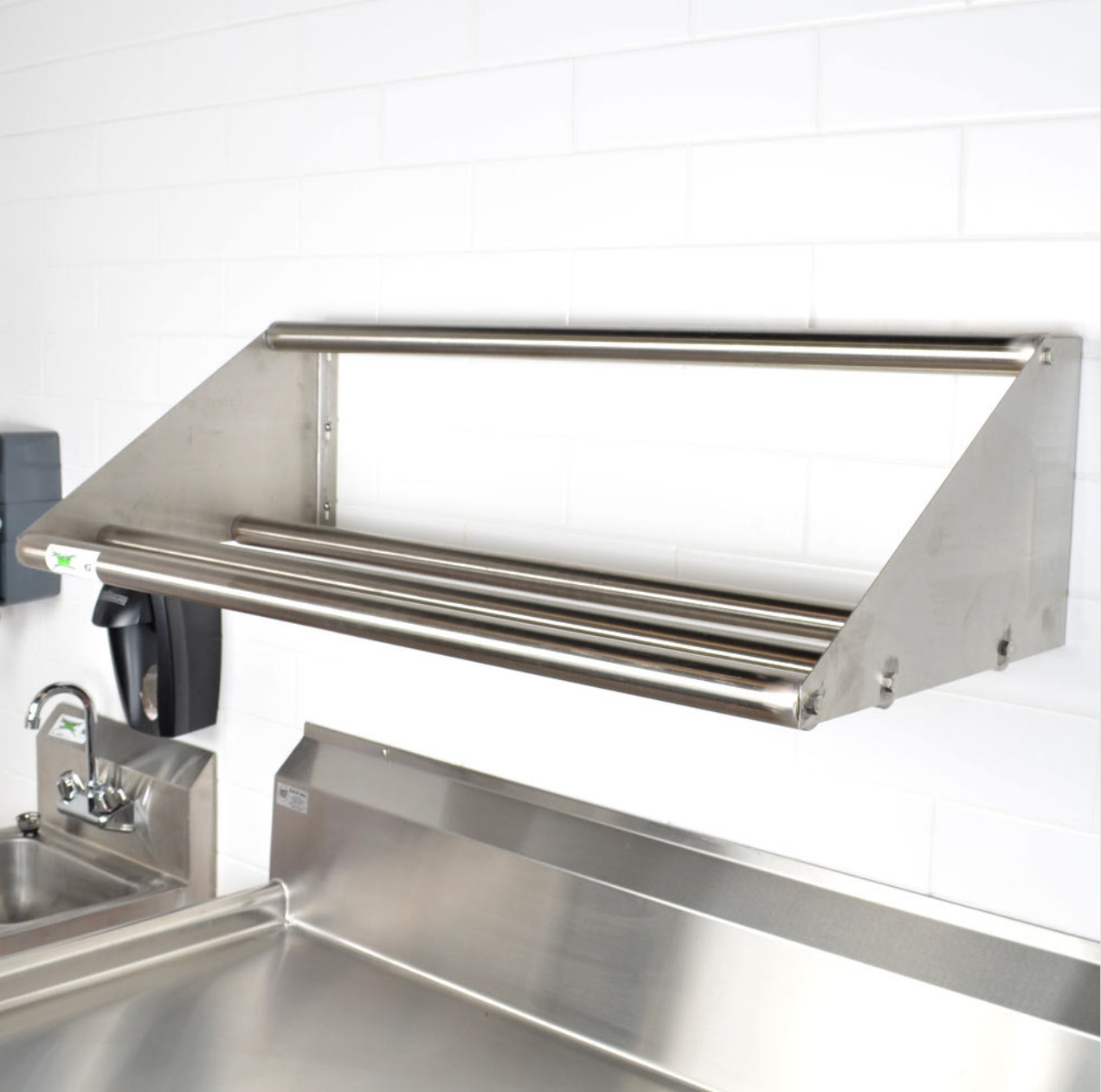 42" Wall Mount Stainless Steel Glass Dish Glass Rack Shelf Commercial Dishwasher