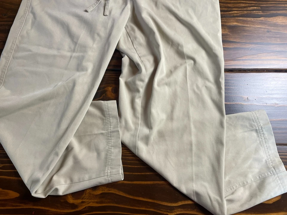 Pantalones Studio Works, para mujer talla 12P pequeños, tostados, pierna recta, cordón Foto 4 de 4