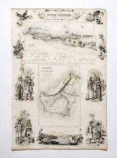 JAVA & BORNEO Dutch Colonies original antique map A. Fullarton atlas 1862 superb