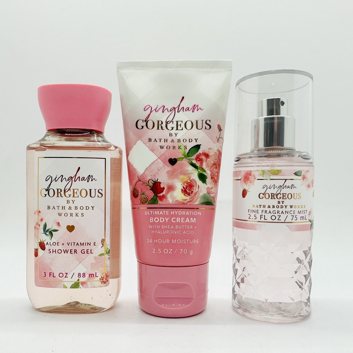 NEW SET! Bath & Body Works GINGHAM GORGEOUS Mist, Cream