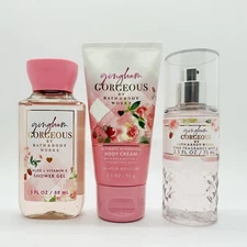 NEW SET! Bath & Body Works GINGHAM GORGEOUS Mist, Cream & Shower Gel Travel Size