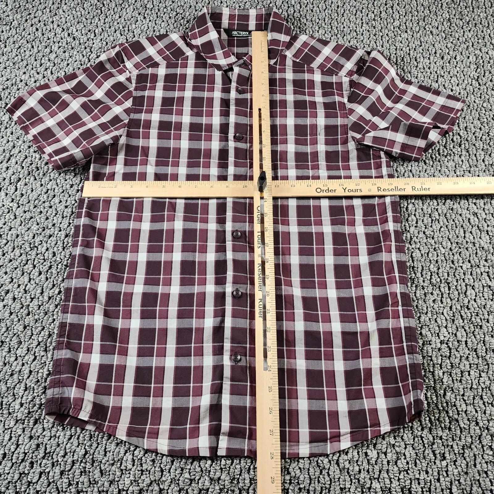 arcteryx plaidd short sleeve button shirt