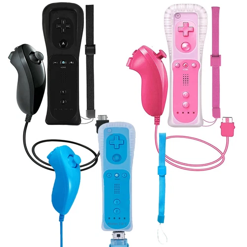 Built in Motion Plus Remote Controller, Nunchuck For Nintendo Wii, Wii U Console