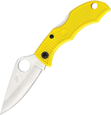 Spyderco Ladybug 3 Lockback Salt Folding Blade Yellow Handle Knife LYLP3