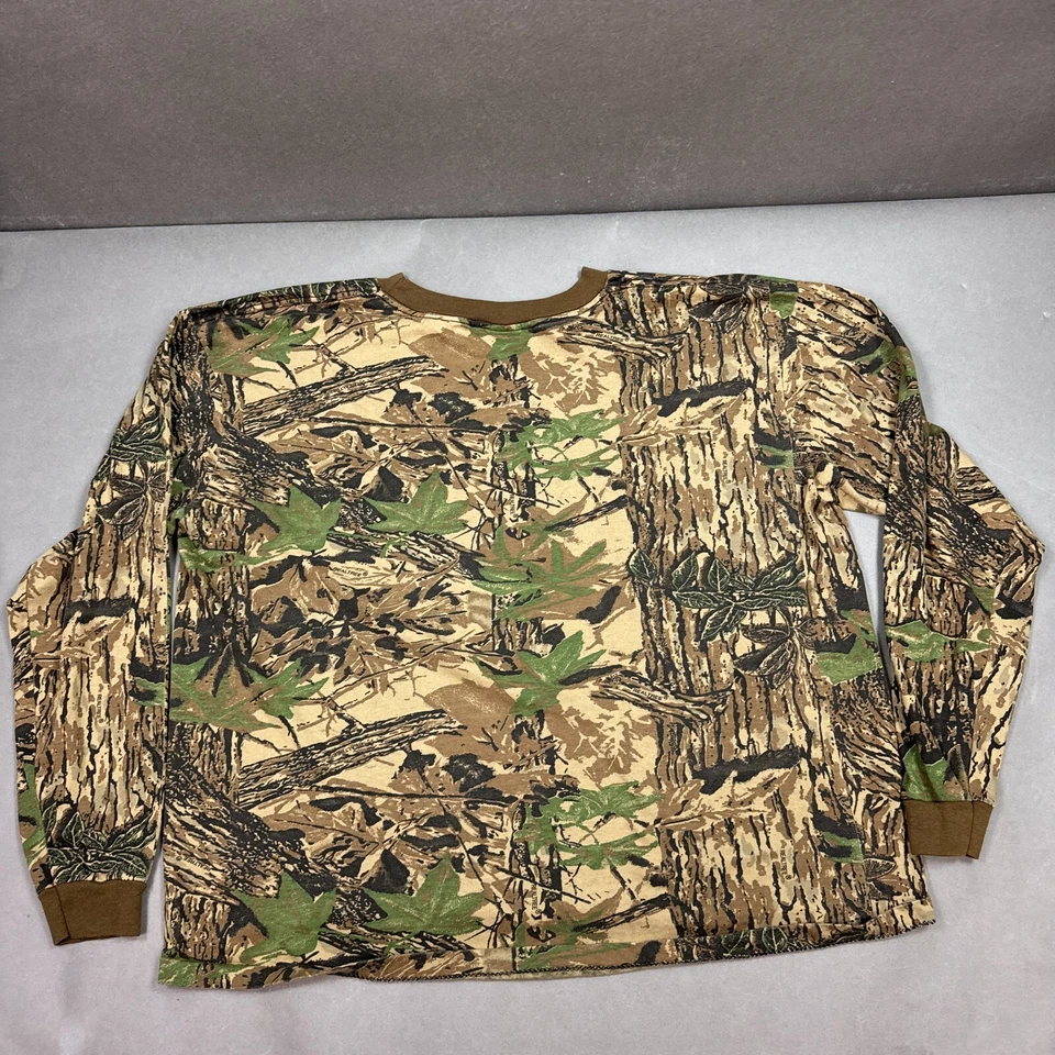 Vintage Realtree Shirt Mens XXXL Brown Crew Neck Made In USA Read Description - Image 4 of 4