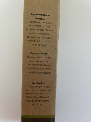 New Portable Door Lock - Picture 3 of 3