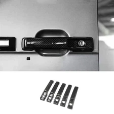 Car Door Handles Cover Decor Trim For Benz G-Class 2004-2018 Real Carbon Fiber