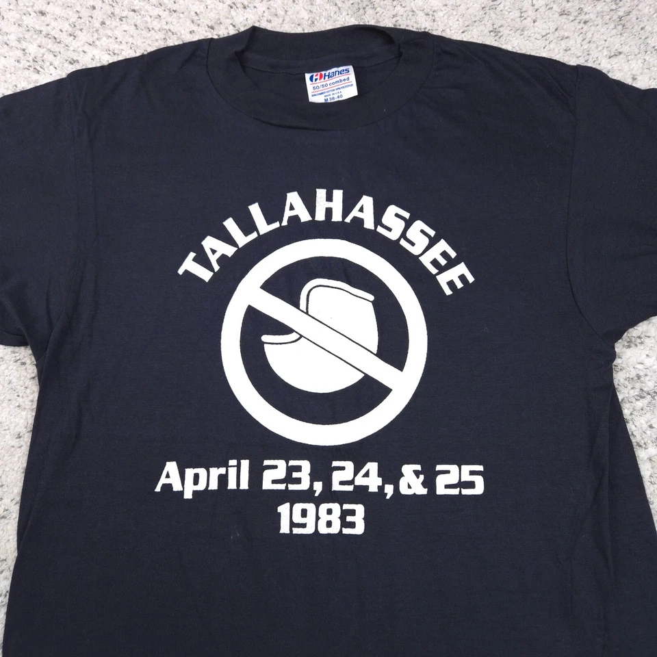 Camiseta De Colección Motociclista Adulto Mediana Pequeña Hanes 50/50 Casco Run Law Años 80 Motocicleta Foto 3 de 4