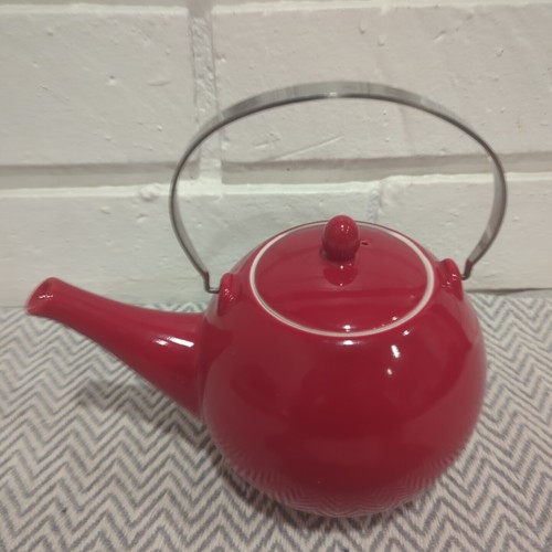 Teavana Tea House Collection Red 24 oz Teapot Round Fine Porcelain - Picture 6 of 13