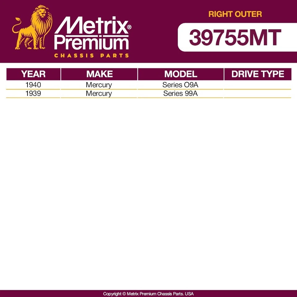 Extremo de barra de amarre exterior delantero derecho para Ford Club Wagon Station Bus 1962-1963 ES416R Foto 3 de 4