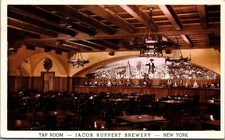VTG Postcard~Jacob Ruppert Brewery~New York~Restaurant~Tap Room~Posted 1954~KB18