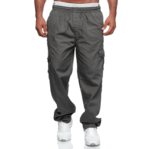 Mens Casual Jogger Fitness Gym Cargo Multi-Pocket Loose Straight Overalls Pants - Picture 49 of 78