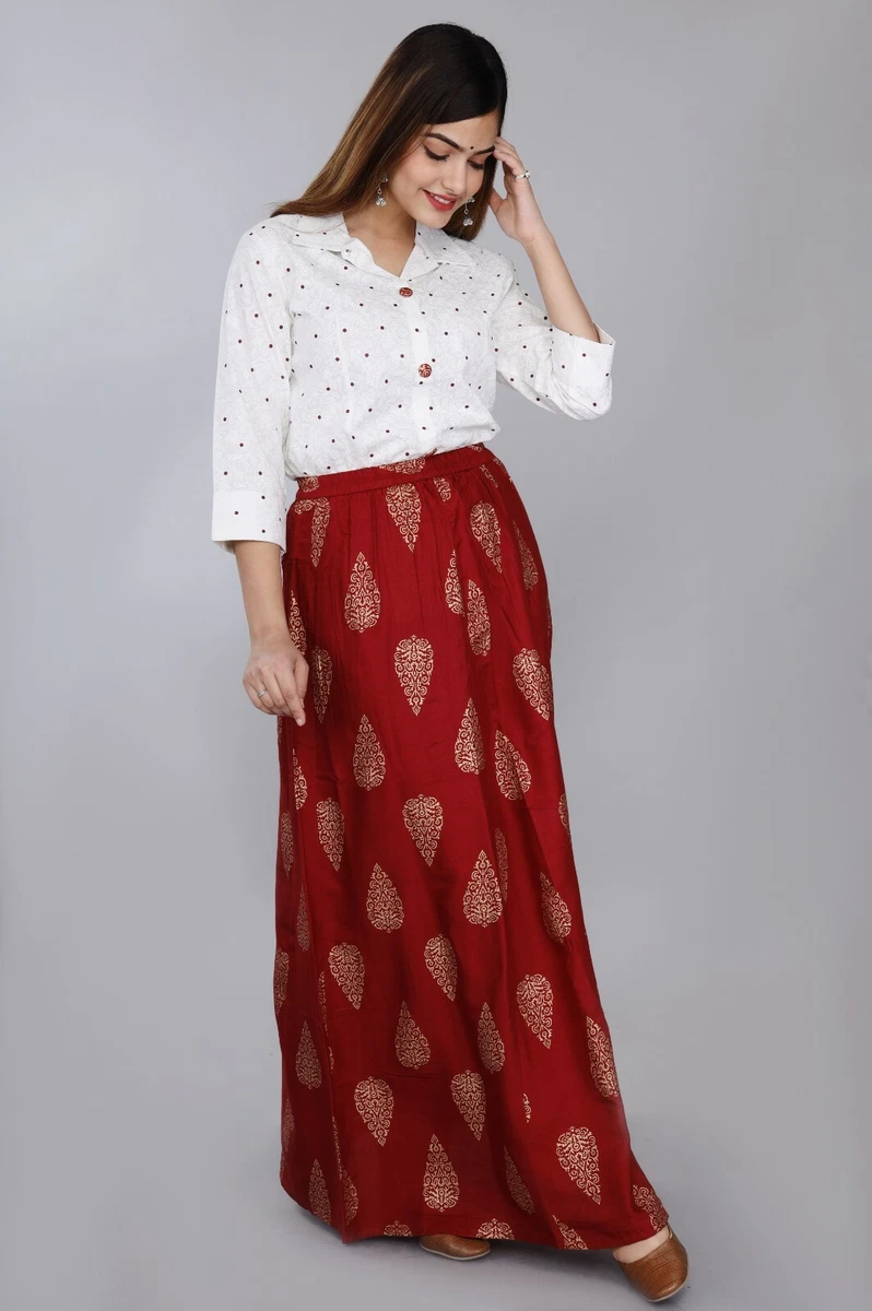 Indian Women Kurta Palazzo Bollywood Style Top Skirt Holi Sale Summer New Outfit