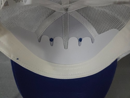 Michelin Man Tires Logo Hat Adult SnapBack Blue White Cap - Picture 8 of 10