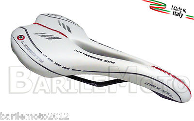 Sattel MONTEGRAPPA LIBERTY MAX ANTIPROSTATA weiß Fahrrad FIXED - FESTER AUSLÖSER