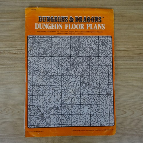 Dungeons & Dragons DUNGEON FLOOR PLANS - Incomplete Games Workshop TSR 1979 R2 - Picture 1 of 3