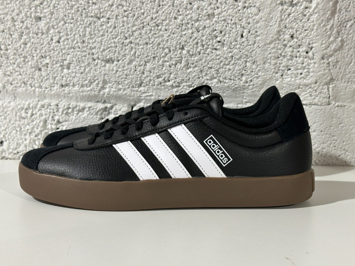 NEW Adidas VL Court Black White Gum Skateboarding ID6286 Men's Sz