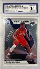 2019 Panini Mosaic #269 Zion Williamson NBA Debut Rookie RC Graded 10 Gem Mint