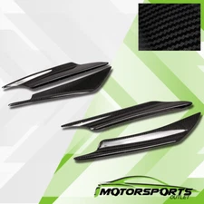 Universal Car Bumper Diffuser Splitter Fins Carbon Fiber Style Fit JDM