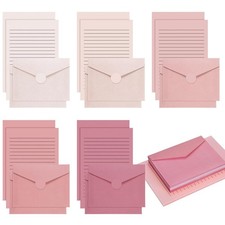 100 Pcs Stationery Lined Stationery Paper and Envelopes Set Includes 50 Lette...
