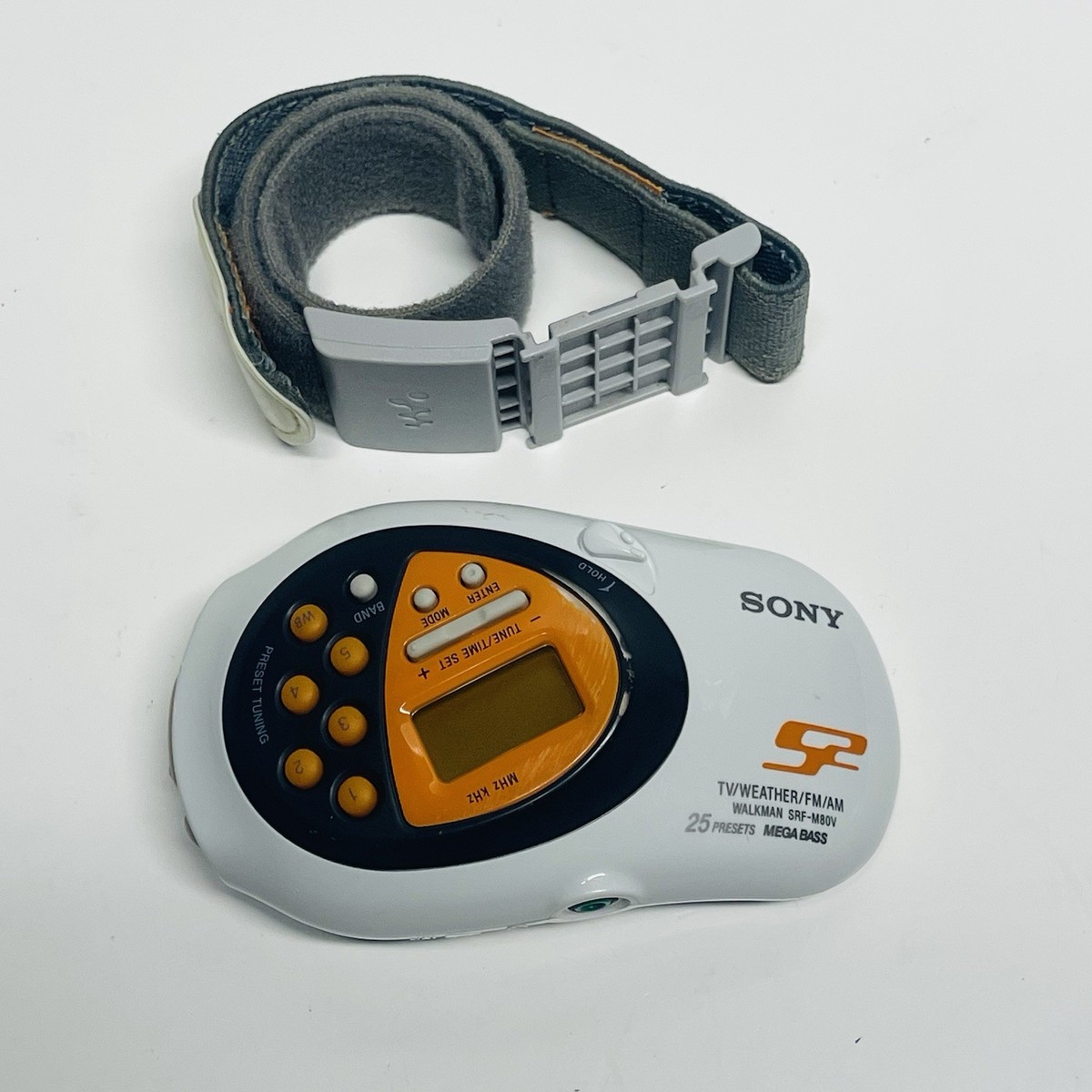 joggers radio with belt c lip Sony Sport Walkman SRF-M85V AM FM TV Weather Radio Belt Clip Armband Jogger