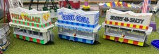 3 Pack Food Trailer Kit, HO Scale For Model Train Layout 1:87 Carnival