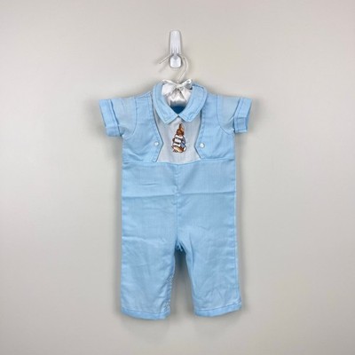 Vintage Thomas Beatrix Potter Peter Rabbit Blue Coverall Romper 3-6 Months